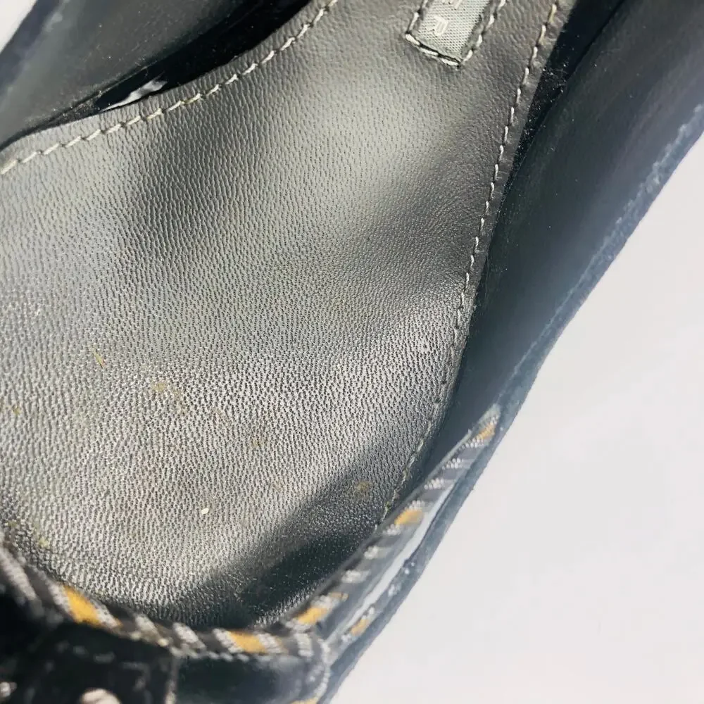 Vintage Proenza Schouler Black Suede Classic Dark Academia Pump‎ 8.5
